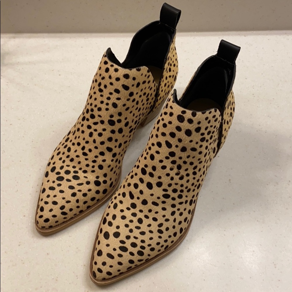 Calf Hair Leopard Booties